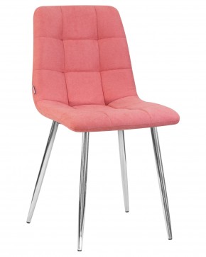 Стул обеденный DOBRIN ALEX, хром ножки, розовая ткань (UF860-05B) в Миассе - miass.ok-mebel.com | фото