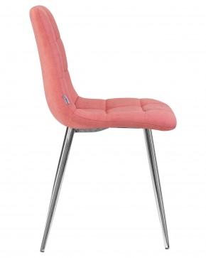 Стул обеденный DOBRIN ALEX, хром ножки, розовая ткань (UF860-05B) в Миассе - miass.ok-mebel.com | фото 3