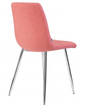 Стул обеденный DOBRIN ALEX, хром ножки, розовая ткань (UF860-05B) в Миассе - miass.ok-mebel.com | фото 4