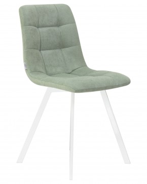 Стул обеденный DOBRIN ALEX SQUARE, белые ножки, мята ткань (UF860-11B) в Миассе - miass.ok-mebel.com | фото 2