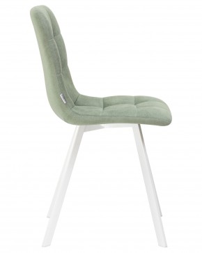 Стул обеденный DOBRIN ALEX SQUARE, белые ножки, мята ткань (UF860-11B) в Миассе - miass.ok-mebel.com | фото 3