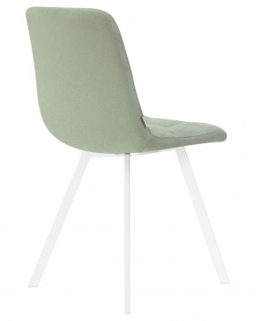 Стул обеденный DOBRIN ALEX SQUARE, белые ножки, мята ткань (UF860-11B) в Миассе - miass.ok-mebel.com | фото 4