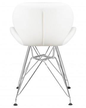 Стул обеденный DOBRIN BUTTERFLY CHROME, ножки хром, цвет белый в Миассе - miass.ok-mebel.com | фото 5
