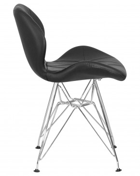 Стул обеденный DOBRIN BUTTERFLY CHROME, ножки хром, цвет чёрный в Миассе - miass.ok-mebel.com | фото 3