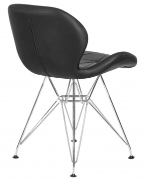 Стул обеденный DOBRIN BUTTERFLY CHROME, ножки хром, цвет чёрный в Миассе - miass.ok-mebel.com | фото 4