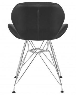 Стул обеденный DOBRIN BUTTERFLY CHROME, ножки хром, цвет чёрный в Миассе - miass.ok-mebel.com | фото 5