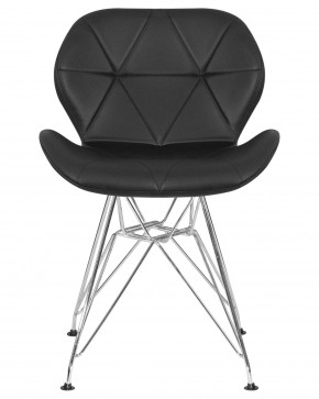 Стул обеденный DOBRIN BUTTERFLY CHROME, ножки хром, цвет чёрный в Миассе - miass.ok-mebel.com | фото 7