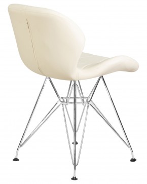 Стул обеденный DOBRIN BUTTERFLY CHROME, ножки хром, цвет кремовый в Миассе - miass.ok-mebel.com | фото 4