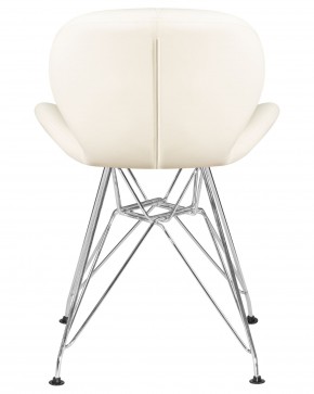 Стул обеденный DOBRIN BUTTERFLY CHROME, ножки хром, цвет кремовый в Миассе - miass.ok-mebel.com | фото 5
