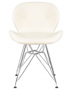 Стул обеденный DOBRIN BUTTERFLY CHROME, ножки хром, цвет кремовый в Миассе - miass.ok-mebel.com | фото 6