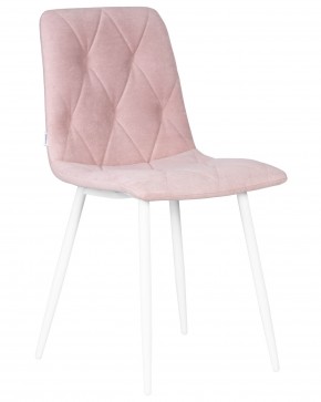 Стул обеденный DOBRIN CHILLY ROMBO, Розовый Simple 03, основание белый в Миассе - miass.ok-mebel.com | фото