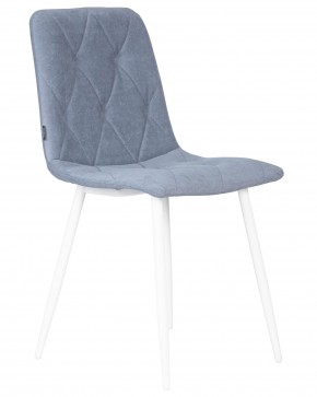Стул обеденный DOBRIN CHILLY ROMBO, Серо-голубой Simple 26, основание белый в Миассе - miass.ok-mebel.com | фото 2