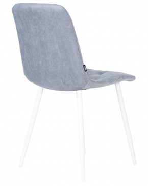 Стул обеденный DOBRIN CHILLY ROMBO, Серо-голубой Simple 26, основание белый в Миассе - miass.ok-mebel.com | фото 4