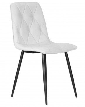 Стул обеденный DOBRIN CHILLY ROMBO, Светло-серый Simple 29, основание черный в Миассе - miass.ok-mebel.com | фото 2