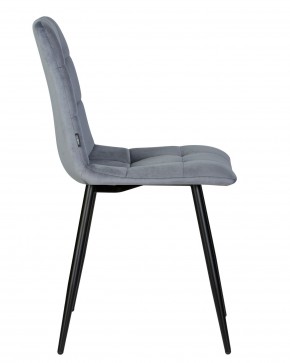 Стул обеденный DOBRIN CHILLY, Серо-голубой Holland 14, основание черное в Миассе - miass.ok-mebel.com | фото 3