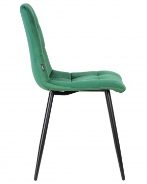 Стул обеденный DOBRIN CHILLY, Темно-зеленый Holland 30, основание черное в Миассе - miass.ok-mebel.com | фото 3