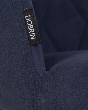 Стул обеденный DOBRIN ROBY, ЭМАЛЬ ЧЕРНЫЙ МУАР велюр Catania Dark Blue в Миассе - miass.ok-mebel.com | фото 9