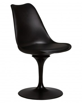 Стул обеденный DOBRIN TULIP, черное основание, цвет черный (B-03) в Миассе - miass.ok-mebel.com | фото 2