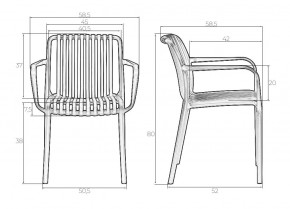 Стул обеденный DOBRIN WALTER ARM, черный (B-03) в Миассе - miass.ok-mebel.com | фото 7