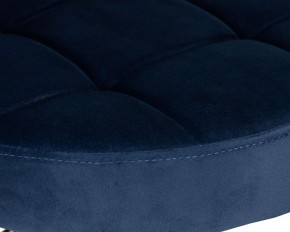 Табурет барный DOBRIN BRUNO BLACK, синий велюр (MJ9-117) в Миассе - miass.ok-mebel.com | фото 4