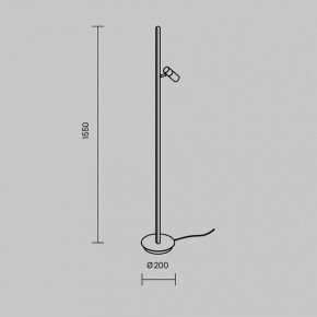 Торшер Maytoni Thin MOD395FL-L28BS3K в Миассе - miass.ok-mebel.com | фото 4