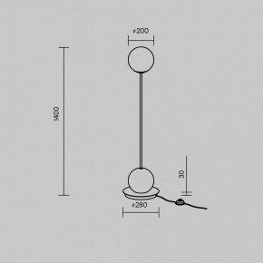 Торшер Maytoni Twins MOD427FL-L20B3K в Миассе - miass.ok-mebel.com | фото 4