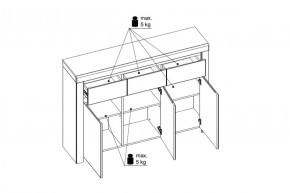 Тумба 3D3S, TAURUS, цвет белый/дуб вотан в Миассе - miass.ok-mebel.com | фото 2