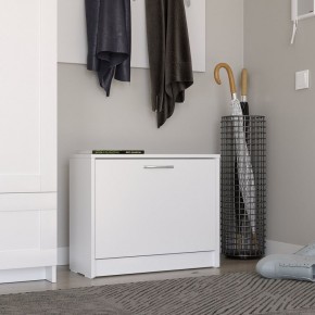 Тумба ОРИОН с одной полкой для обуви, цвет белый в Миассе - miass.ok-mebel.com | фото 4
