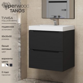Тумба под раковину Uperwood Tanos 50 см, подвесная, черная матовая в Миассе - miass.ok-mebel.com | фото 4