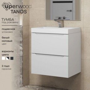 Тумба под раковину Uperwood Tanos 70 см, подвесная, белая матовая в Миассе - miass.ok-mebel.com | фото 5