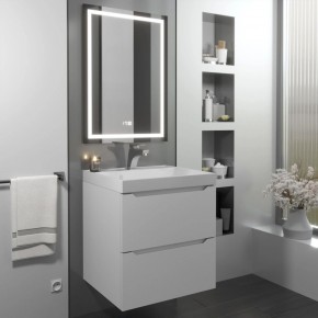 Тумба с раковиной Uperwood Tanos 50 см, подвесная, белая матовая в Миассе - miass.ok-mebel.com | фото