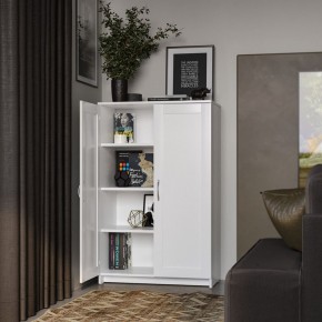 Тумба СИРИУС двухдверная высокая, цвет белый в Миассе - miass.ok-mebel.com | фото 4