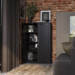 Тумба СИРИУС двухдверная высокая, цвет Дуб Венге в Миассе - miass.ok-mebel.com | фото 4