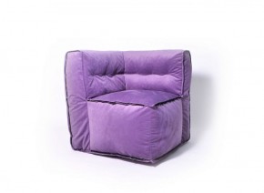 Угловое модульное бескаркасное кресло Комфорт (Фиолет велюр) в Миассе - miass.ok-mebel.com | фото