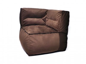 Угловое модульное бескаркасное кресло Комфорт (Шоколад велюр) в Миассе - miass.ok-mebel.com | фото
