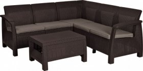 Комплект мебели угловой Корфу Релакс Сет (Corfu Relax set) коричневый в Миассе - miass.ok-mebel.com | фото 1