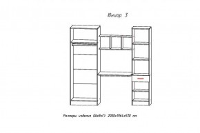 ЮНИОР-3 Уголок школьник (ЦРК.ЮНР.03) в Миассе - miass.ok-mebel.com | фото 2