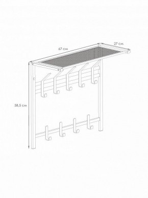 Вешалка-полка Торонто 22 в Миассе - miass.ok-mebel.com | фото 3