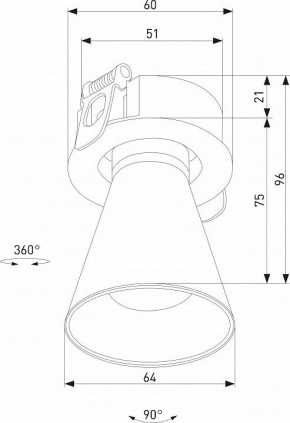 Встраиваемый светильник Elektrostandard Bell 25097/LED 8W 3000K белый в Миассе - miass.ok-mebel.com | фото 5
