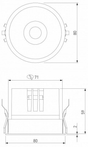 Встраиваемый светильник Elektrostandard Forte a069411 в Миассе - miass.ok-mebel.com | фото 7