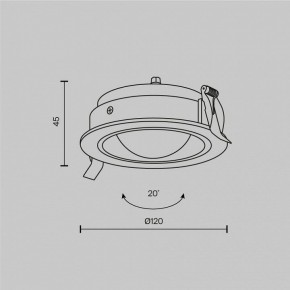 Встраиваемый светильник Maytoni Lens DL105-12W4K-W в Миассе - miass.ok-mebel.com | фото 8