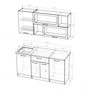 ЯНА Кухонный гарнитур Стандарт (1600 мм) в Миассе - miass.ok-mebel.com | фото 2