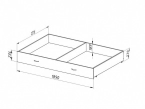 Ящик для металлических кроватей 120*190 (Венге) в Миассе - miass.ok-mebel.com | фото 2