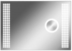 Зеркало Cosmo 100 alum (линза) с подсветкой Sansa (SCL1026Z) в Миассе - miass.ok-mebel.com | фото