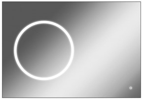 Зеркало Eclipse 100 black с подсветкой Sansa (SE1032Z) в Миассе - miass.ok-mebel.com | фото