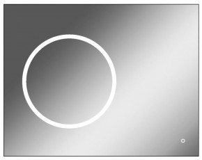 Зеркало Eclipse 90 black с подсветкой Sansa (SE1031Z) в Миассе - miass.ok-mebel.com | фото