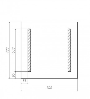 Зеркало Good Light 2-70 с подсветкой Домино (GL7012Z) в Миассе - miass.ok-mebel.com | фото 6