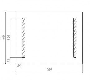 Зеркало Good Light 2-90 с подсветкой Домино (GL7015Z) в Миассе - miass.ok-mebel.com | фото 6