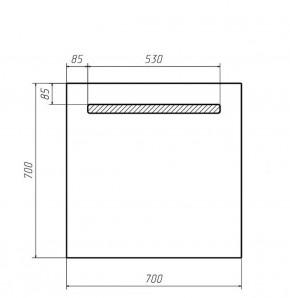 Зеркало Good Light 70 с подсветкой Домино (GL7006Z) в Миассе - miass.ok-mebel.com | фото 2