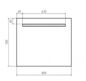 Зеркало Good Light 80 с подсветкой Домино (GL7008Z) в Миассе - miass.ok-mebel.com | фото 2